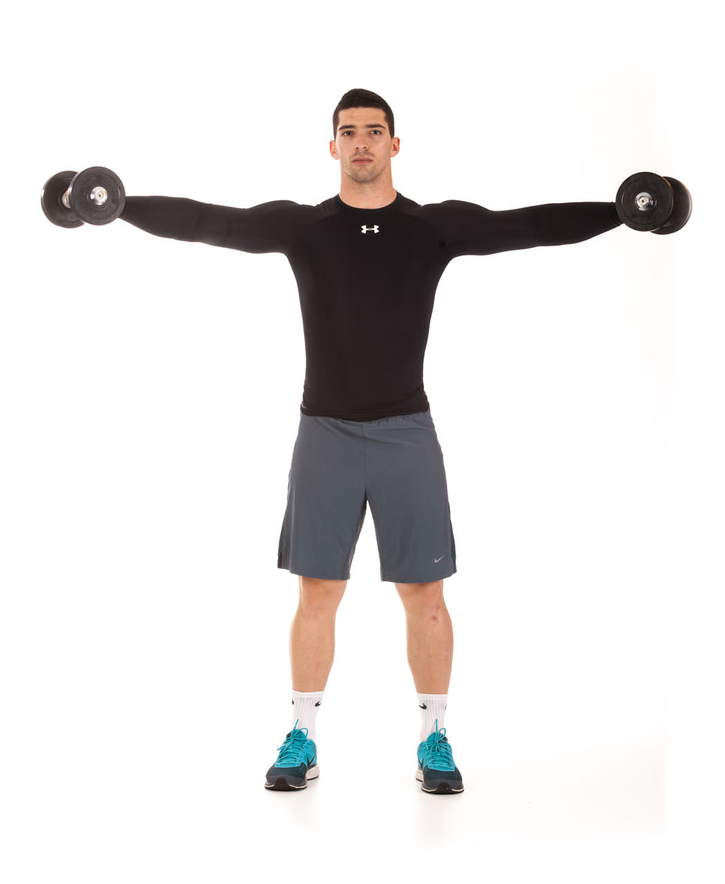 Front side 2024 dumbbell raises