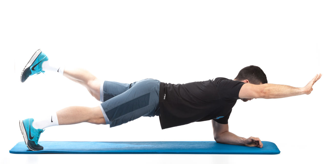 Plank with Opposite Arm and Leg Lift Total Workout Fitness