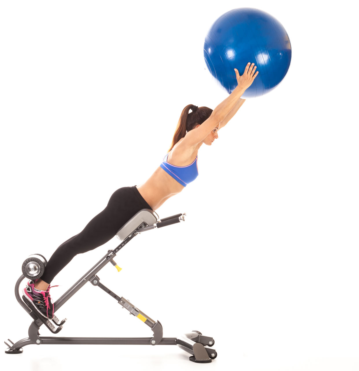 Swiss Ball Back Extension Hyperextension Bench Total Workout