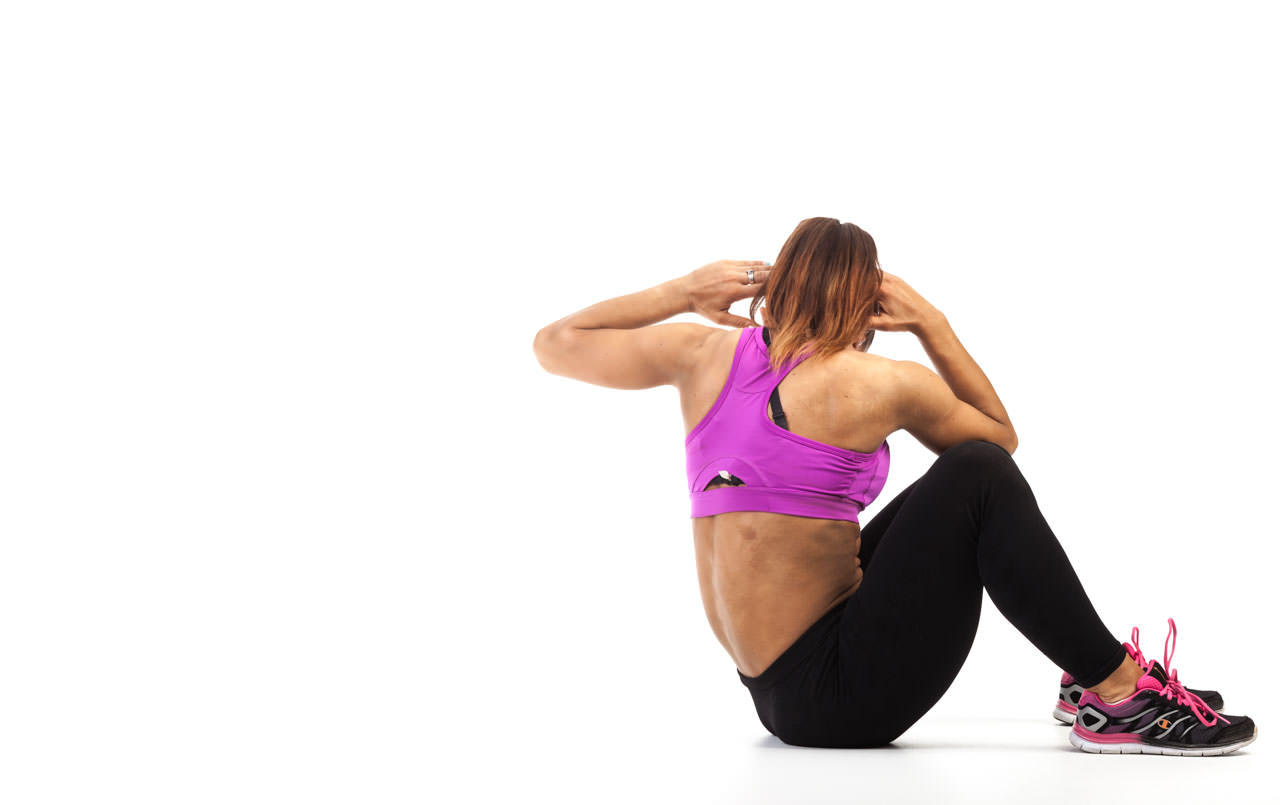 Sit Up Elbow to Knee Total Workout Fitness