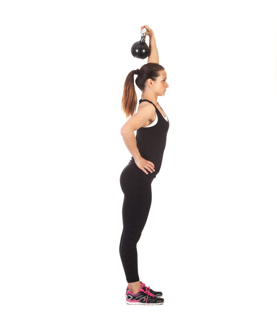 One-Arm Kettlebell Lunge frame #1