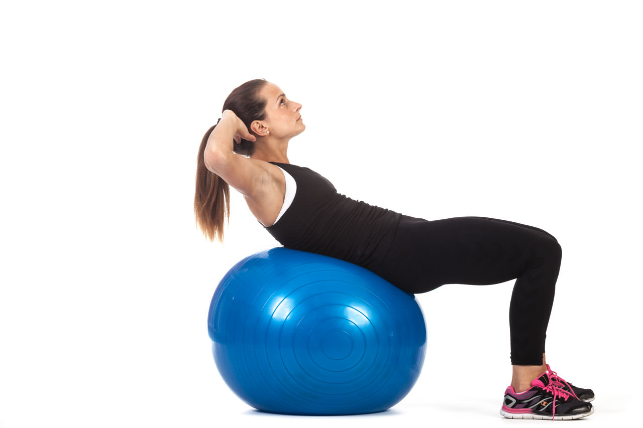 Swiss Ball Crunch Total Workout Fitness