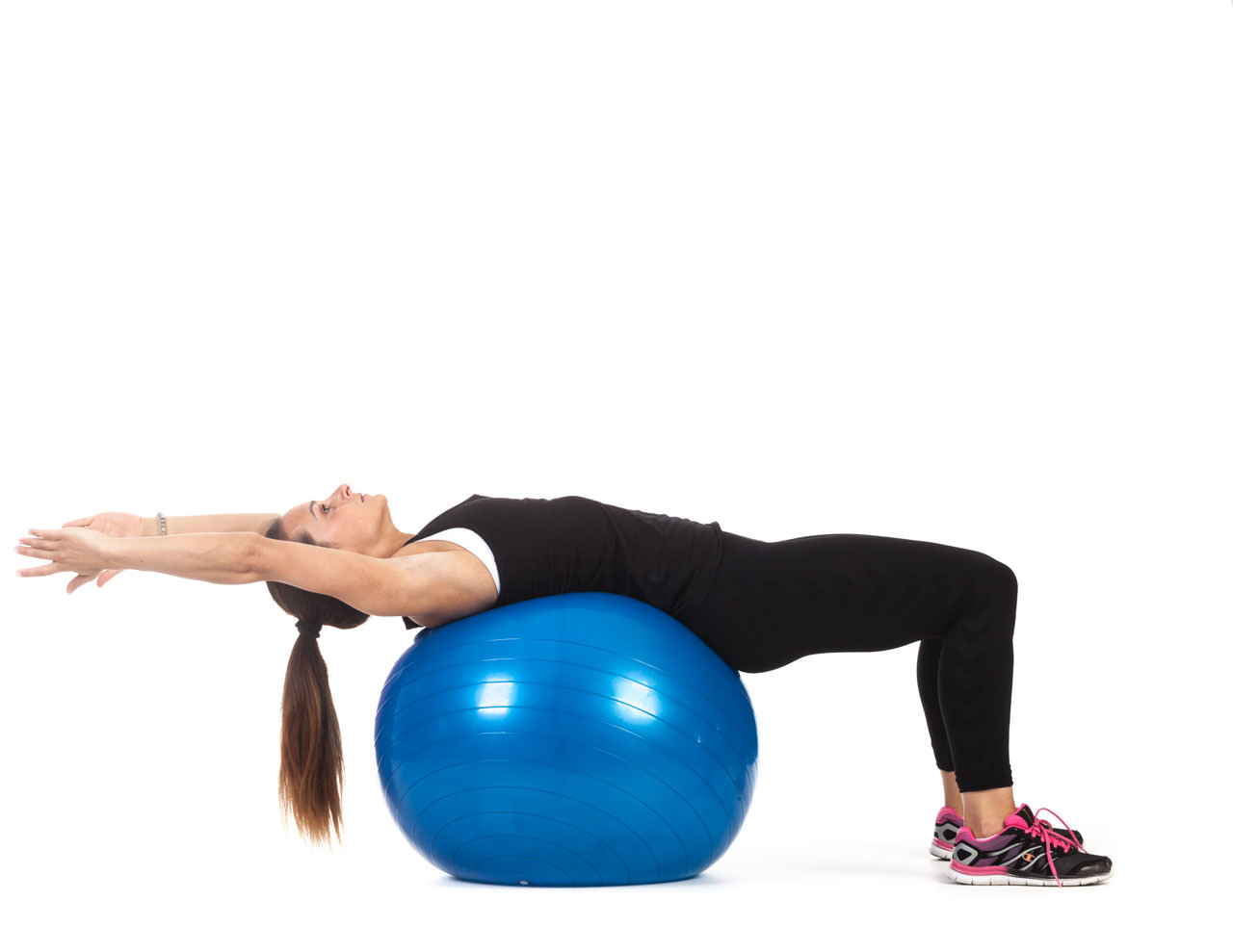 Swiss Ball V-Sit Up frame #1