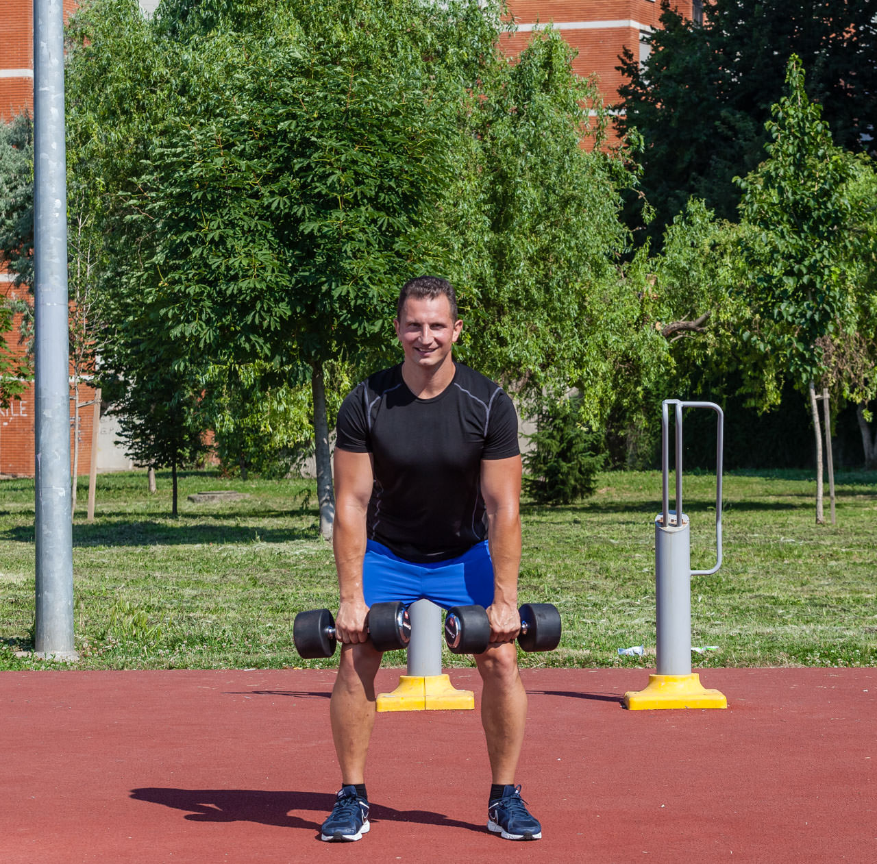 Two-Arm Dumbbell Snatch frame #1