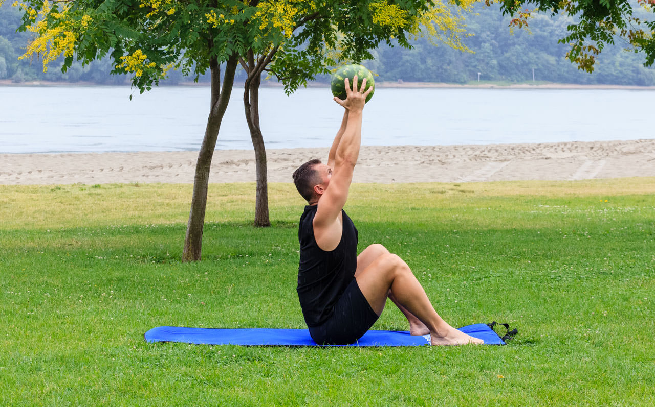 Watermelon Overhead Sit-Up frame #2