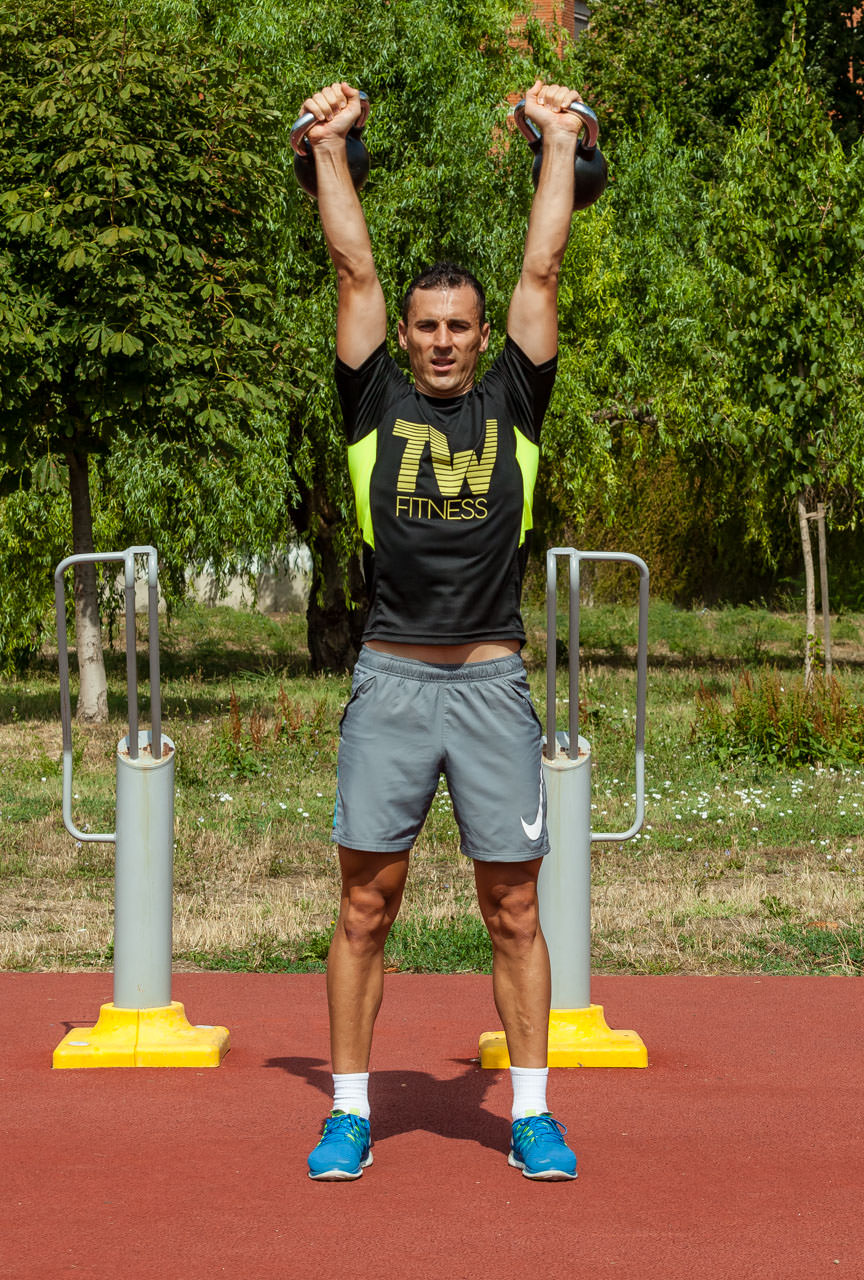 Kettlebell Push Press frame #3