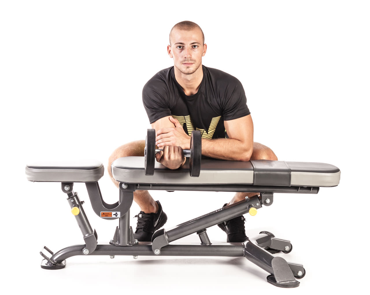 One-Arm Dumbbell Wrist Curl Over a Bench frame #2