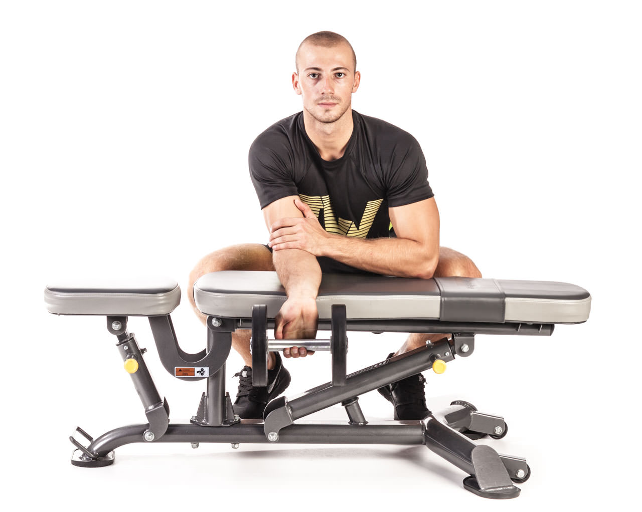 One-Arm Dumbbell Wrist Curl Over a Bench frame #1