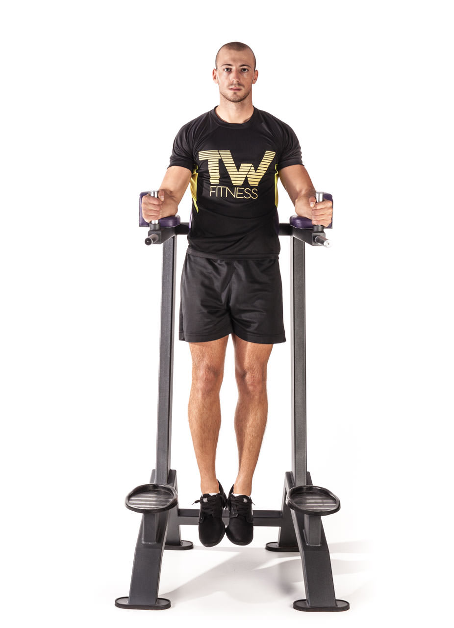 Knee hip raise on parallel bars hot sale