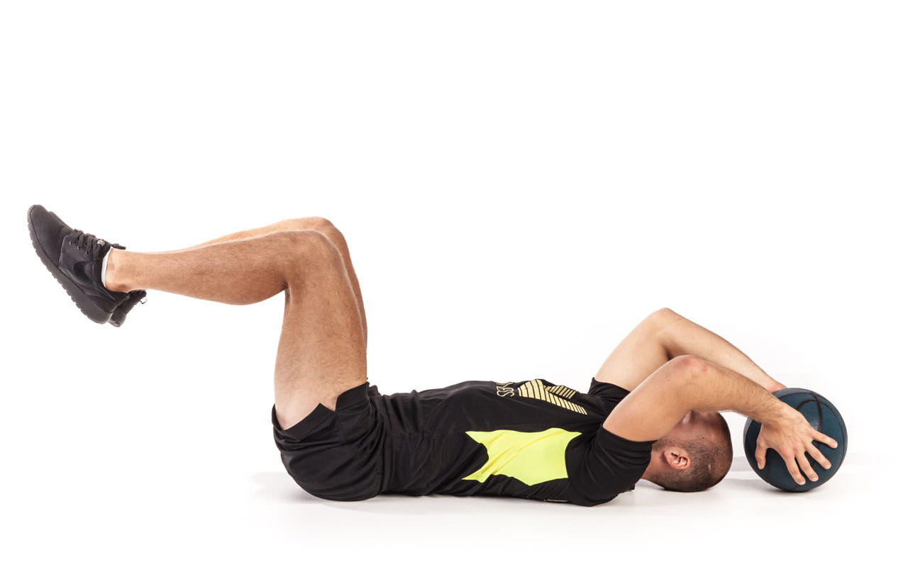 Ball discount crunches exercise