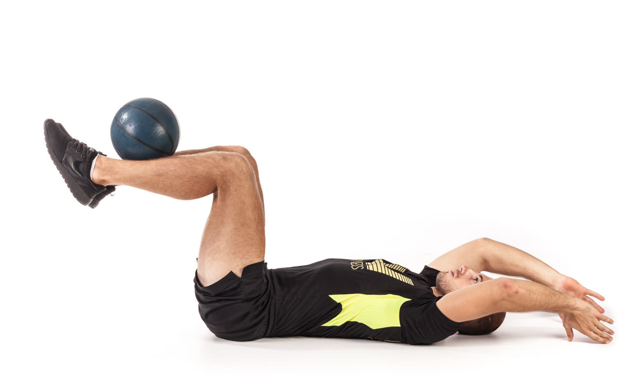 Medicine Ball on Legs Crunch frame #3