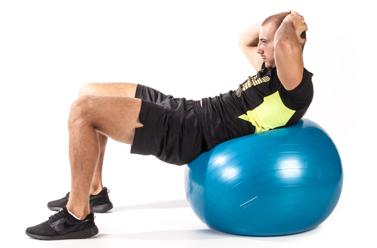 Swiss ball ab discount crunch