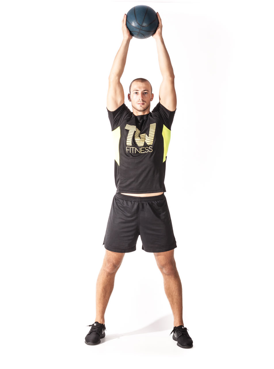 Medicine Ball Overhead Squat frame #1