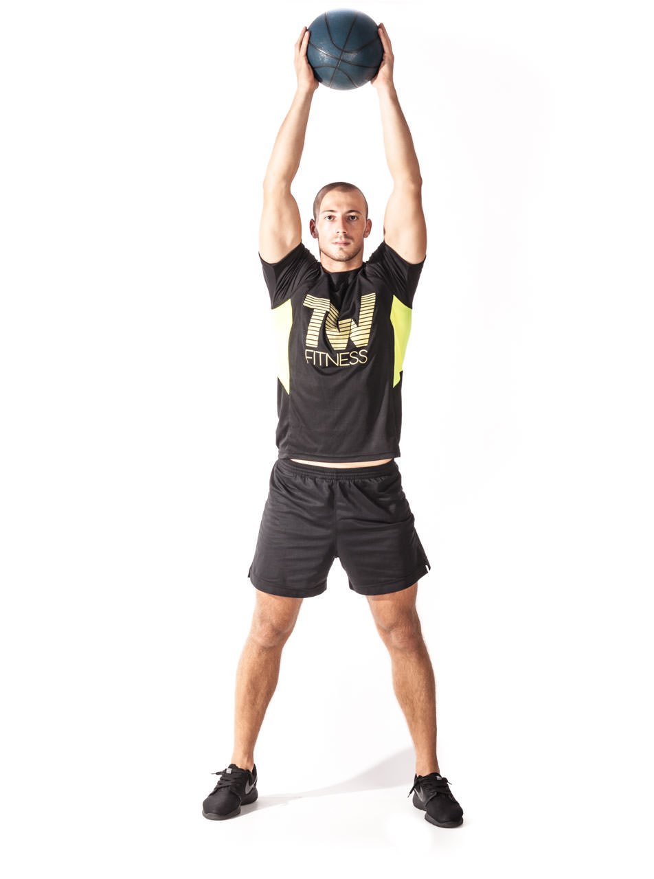 Medicine Ball Overhead Squat frame #3