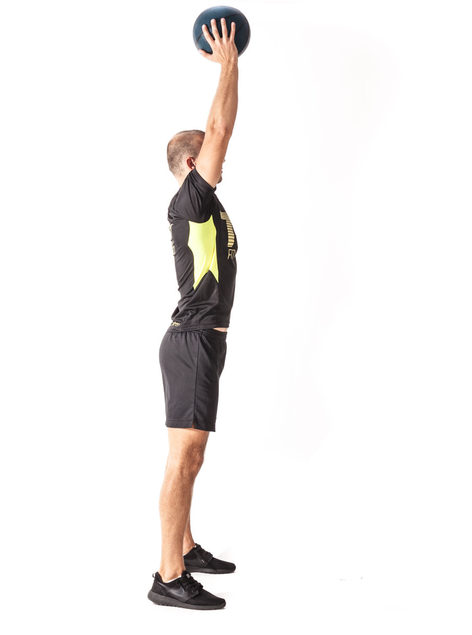 Medicine Ball Overhead Squat frame #4