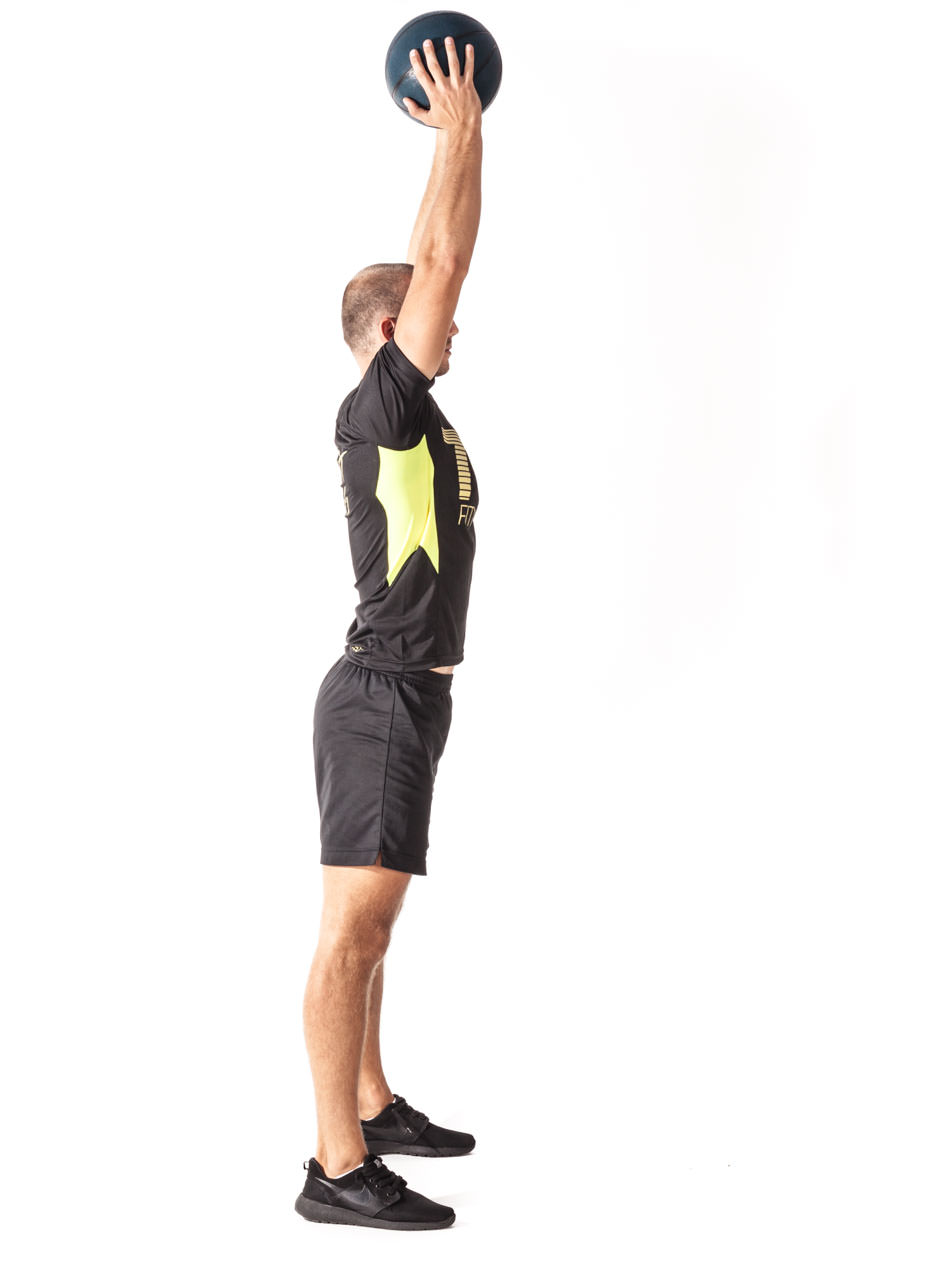 Medicine Ball Overhead Squat frame #6