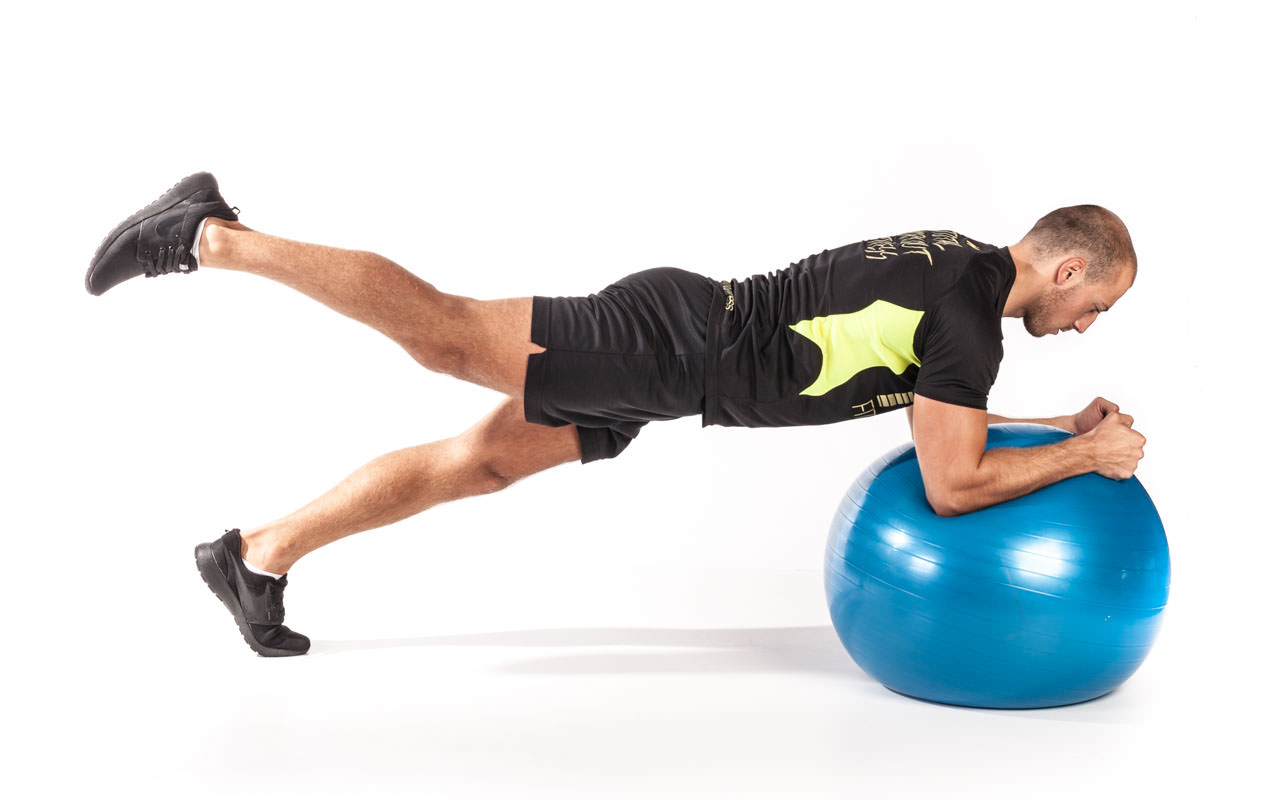 Swiss ball leg online workout