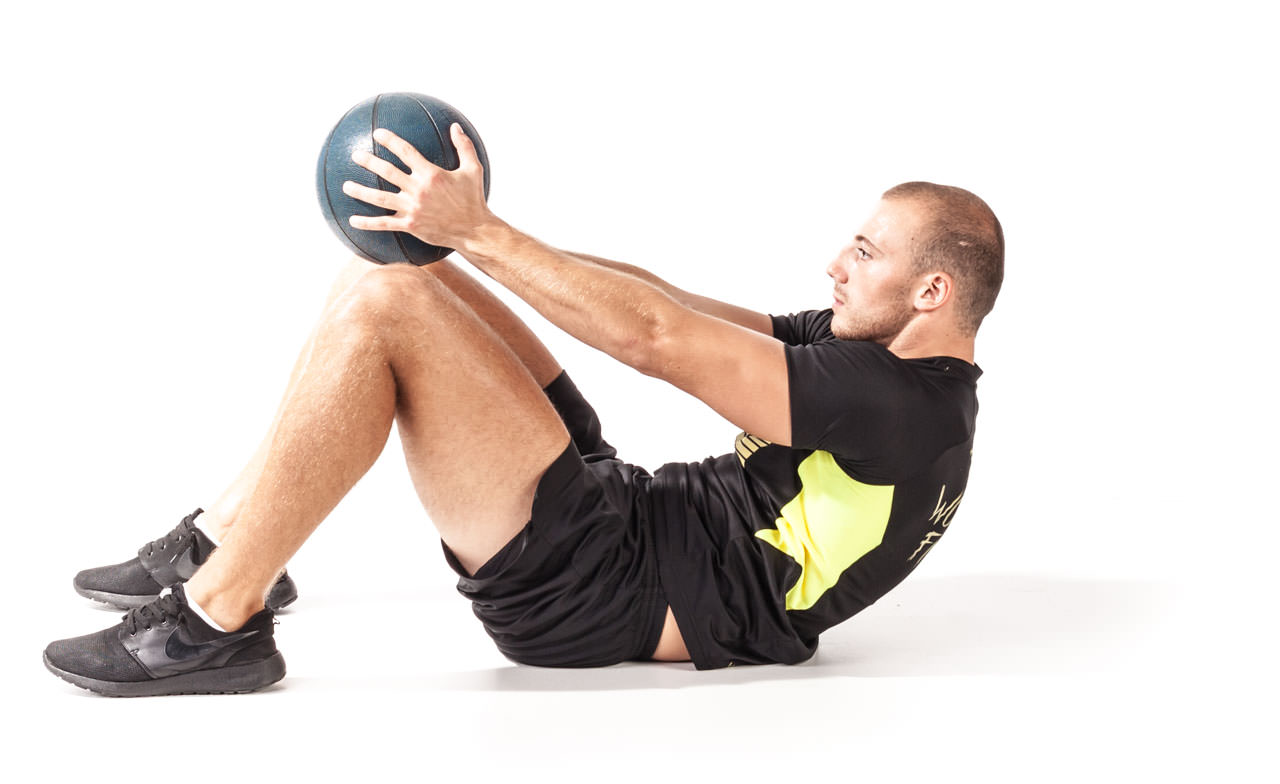 Fitness ball crunches sale