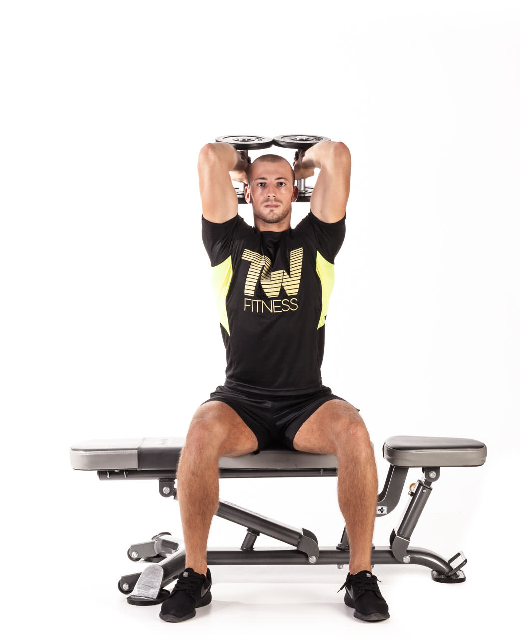 Seated Dumbbell Triceps Extension frame #2